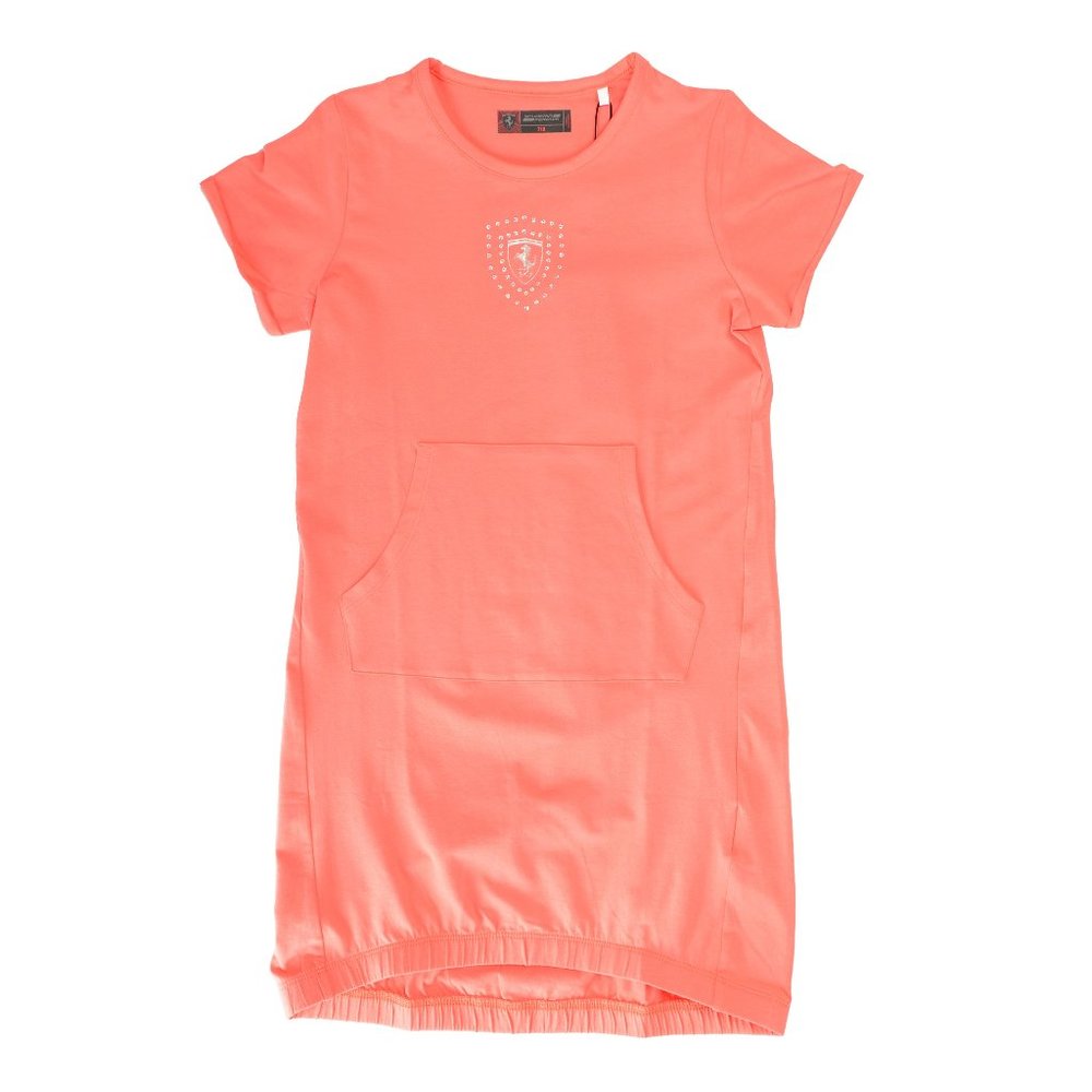 Scuderia Ferrari Girl Pink Pocket Jersey Dress